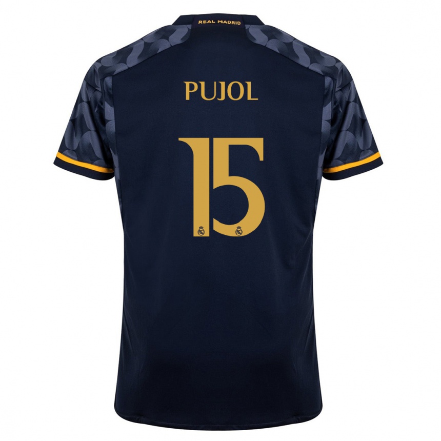 Mujer Fútbol Camiseta Edgar Pujol #15 Azul Oscuro 2ª Equipación 2023/24