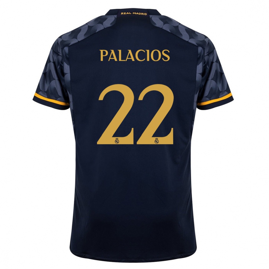 Mujer Fútbol Camiseta Cesar Palacios #22 Azul Oscuro 2ª Equipación 2023/24