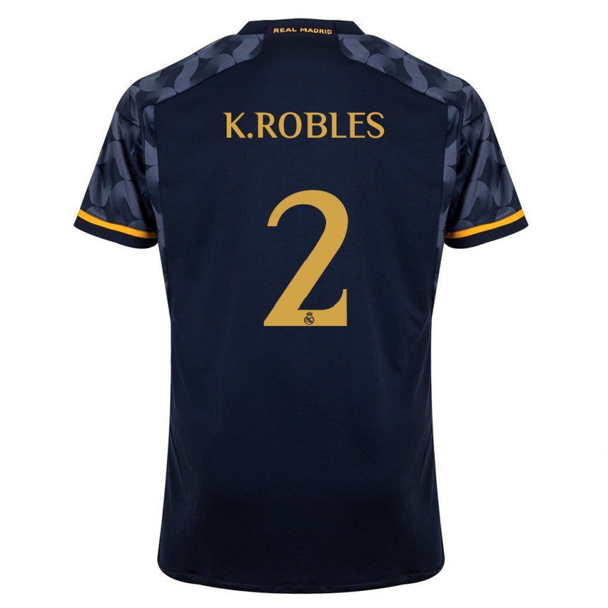 Mujer Fútbol Camiseta Kenti Robles #2 Azul Oscuro 2ª Equipación 2023/24