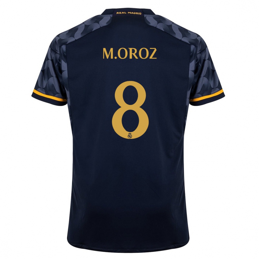 Mujer Fútbol Camiseta Maite Oroz #8 Azul Oscuro 2ª Equipación 2023/24