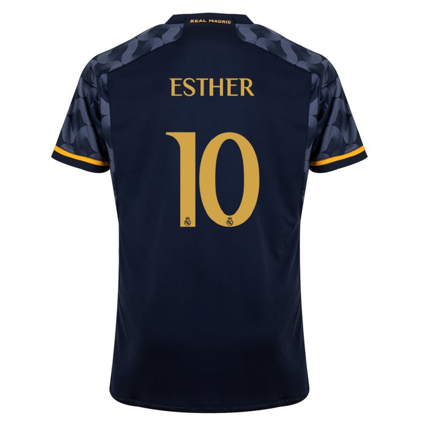 Mujer Fútbol Camiseta Esther Gonzalez #10 Azul Oscuro 2ª Equipación 2023/24