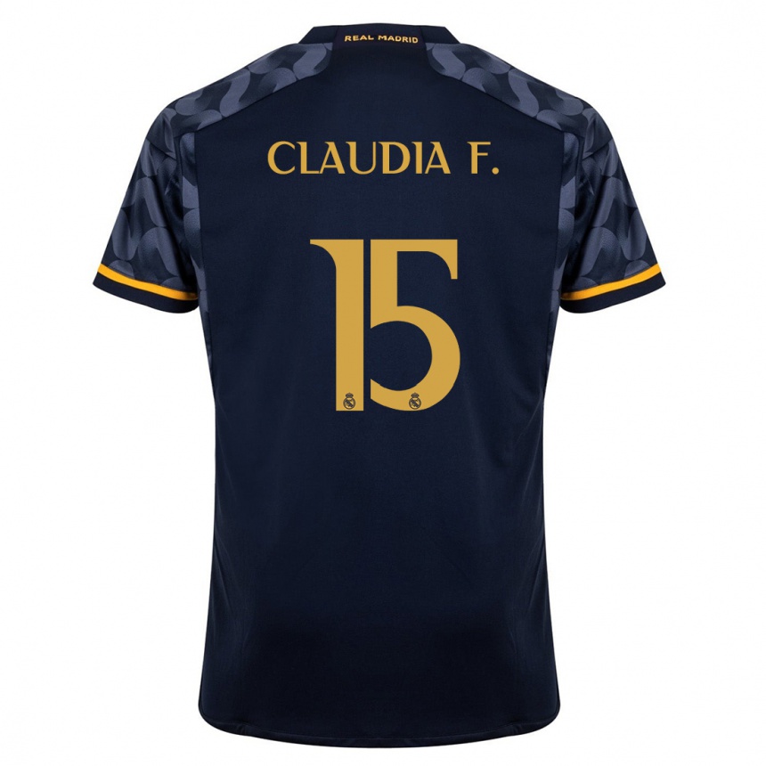 Mujer Fútbol Camiseta Claudia Florentino #15 Azul Oscuro 2ª Equipación 2023/24