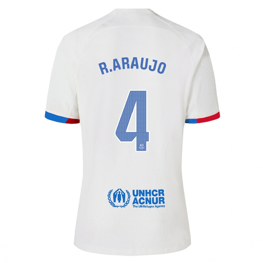 Mujer Fútbol Camiseta Ronald Araújo #4 Blanco 2ª Equipación 2023/24