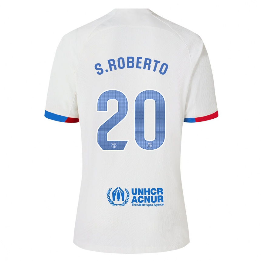 Mujer Fútbol Camiseta Sergi Roberto #20 Blanco 2ª Equipación 2023/24