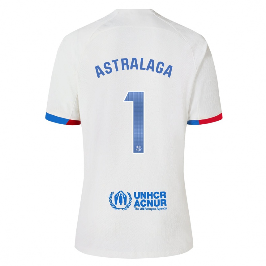 Mujer Fútbol Camiseta Ander Astralaga #1 Blanco 2ª Equipación 2023/24