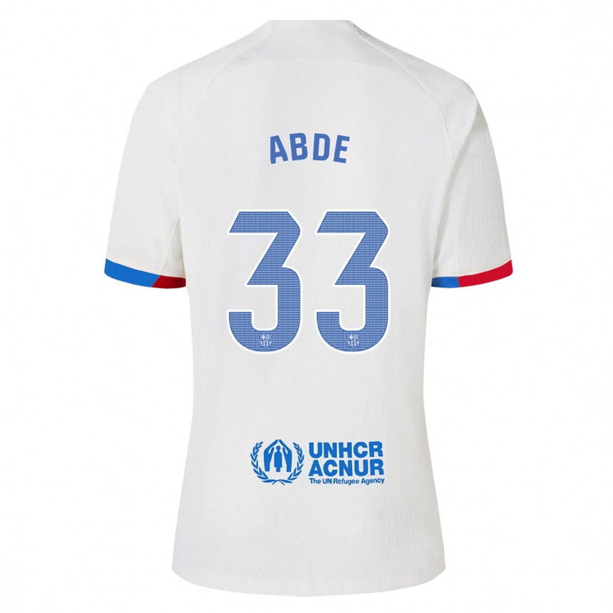 Mujer Fútbol Camiseta Ez Abde #33 Blanco 2ª Equipación 2023/24