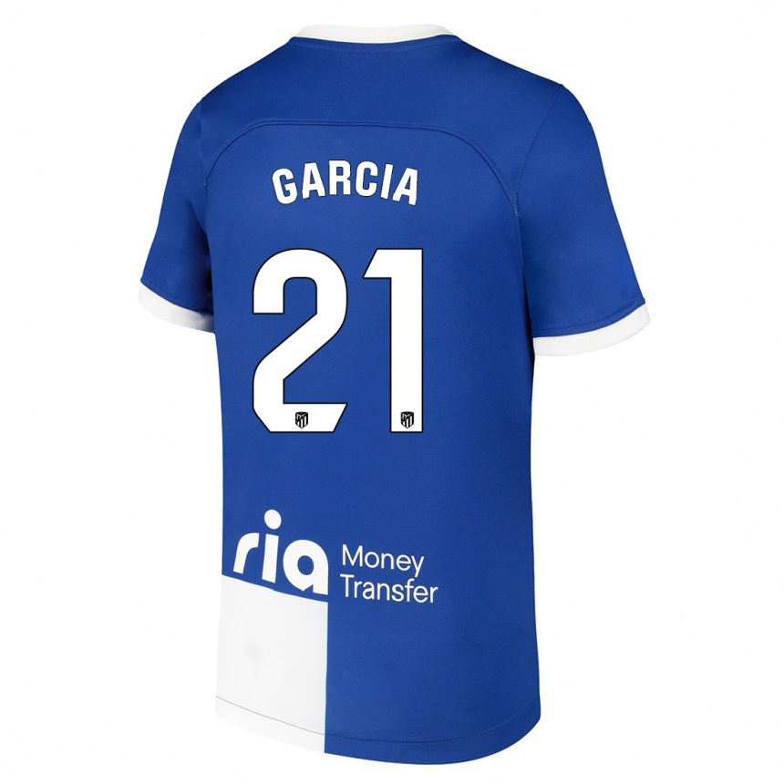 Mujer Fútbol Camiseta Sheila Garcia #21 Azul Blanco 2ª Equipación 2023/24