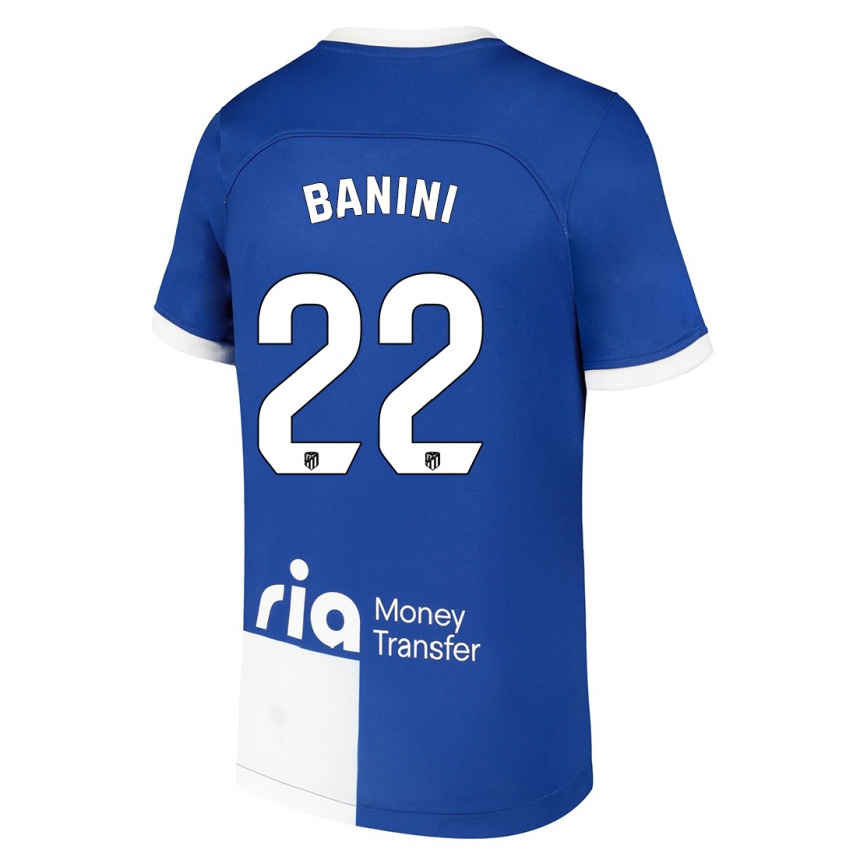 Mujer Fútbol Camiseta Estefania Banini #22 Azul Blanco 2ª Equipación 2023/24