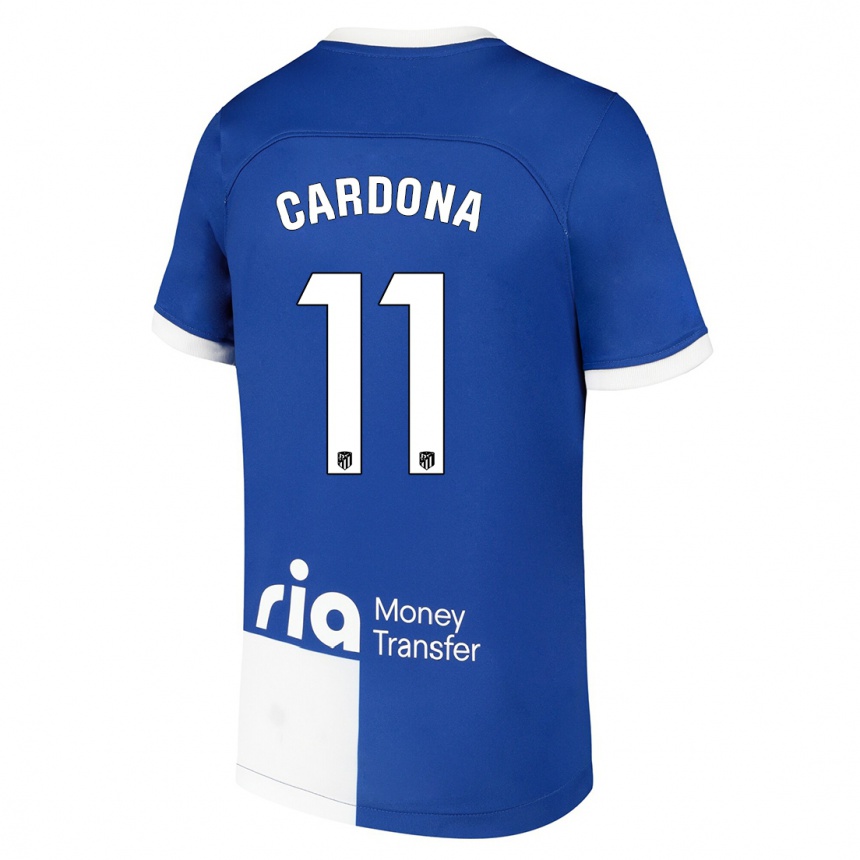 Mujer Fútbol Camiseta Marta Cardona #11 Azul Blanco 2ª Equipación 2023/24
