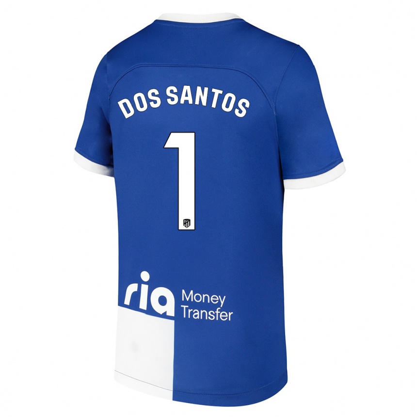 Mujer Fútbol Camiseta Alex Dos Santos #1 Azul Blanco 2ª Equipación 2023/24