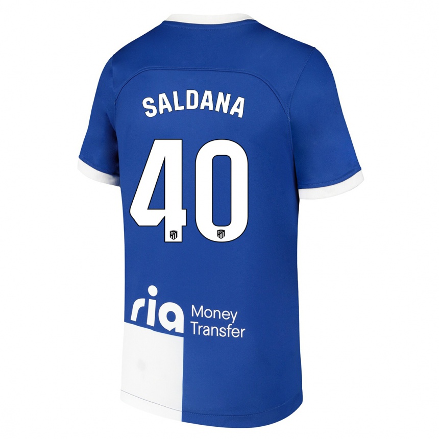 Mujer Fútbol Camiseta Jose Saldana #40 Azul Blanco 2ª Equipación 2023/24