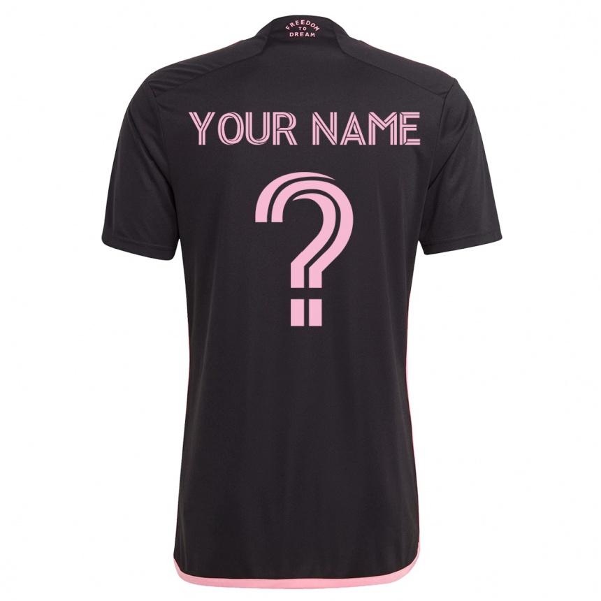 Mujer Fútbol Camiseta Su Nombre #0 Negro 2ª Equipación 2023/24