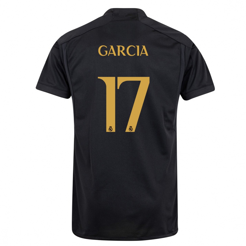 Mujer Fútbol Camiseta Gonzalo Garcia #17 Negro Equipación Tercera 2023/24