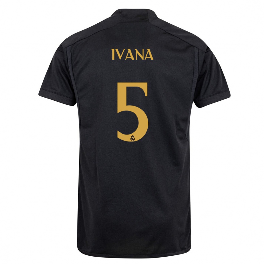 Mujer Fútbol Camiseta Ivana Andres #5 Negro Equipación Tercera 2023/24