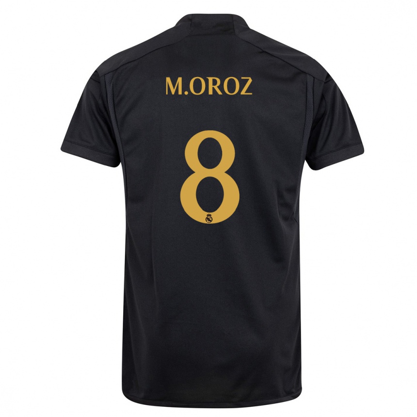 Mujer Fútbol Camiseta Maite Oroz #8 Negro Equipación Tercera 2023/24