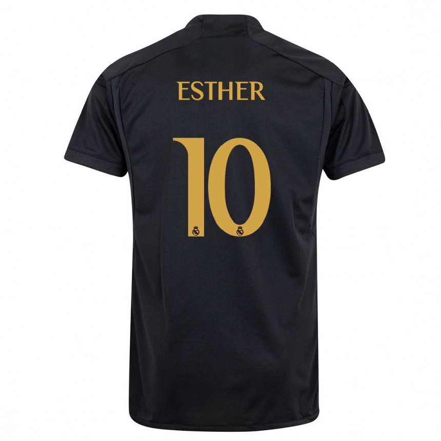 Mujer Fútbol Camiseta Esther Gonzalez #10 Negro Equipación Tercera 2023/24