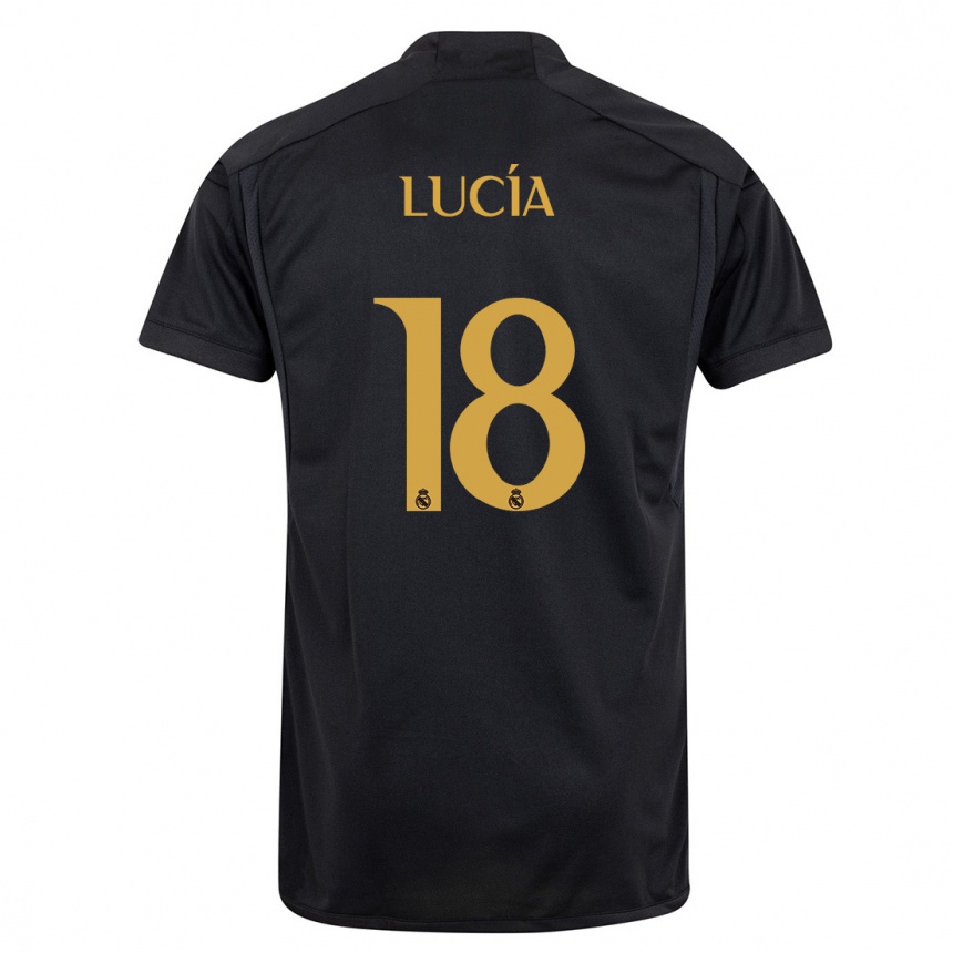 Mujer Fútbol Camiseta Lucia Rodriguez #18 Negro Equipación Tercera 2023/24