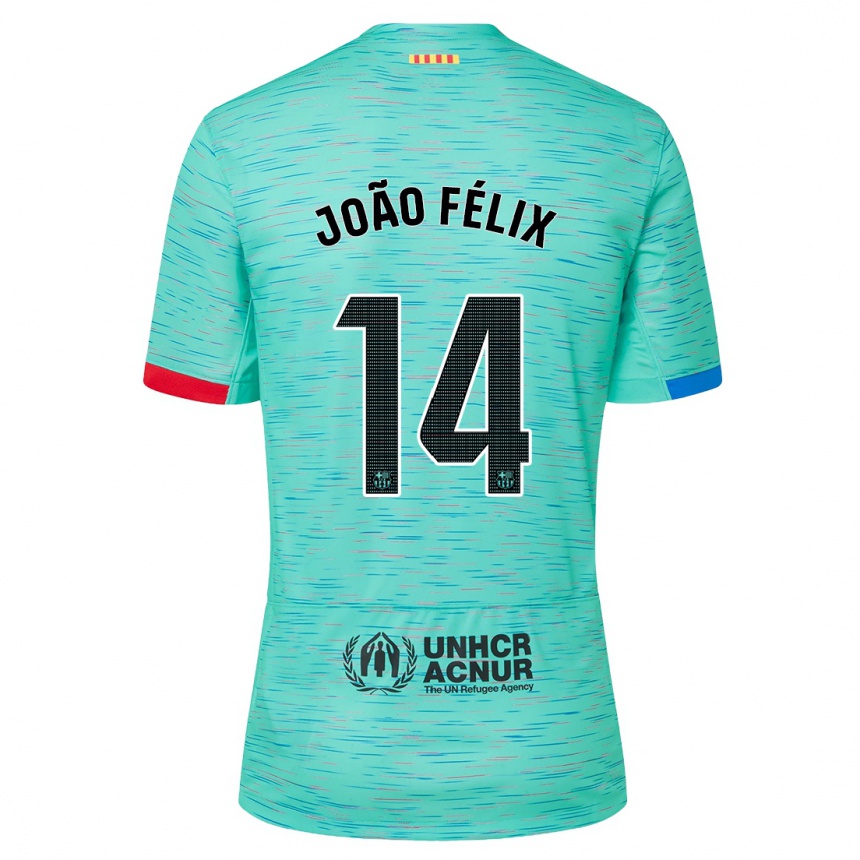 Mujer Fútbol Camiseta Joao Felix #14 Aguamarina Clara Equipación Tercera 2023/24
