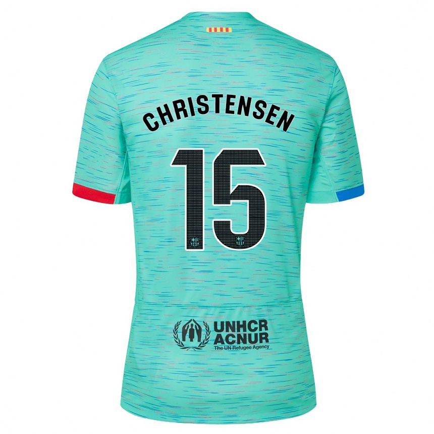 Mujer Fútbol Camiseta Andreas Christensen #15 Aguamarina Clara Equipación Tercera 2023/24