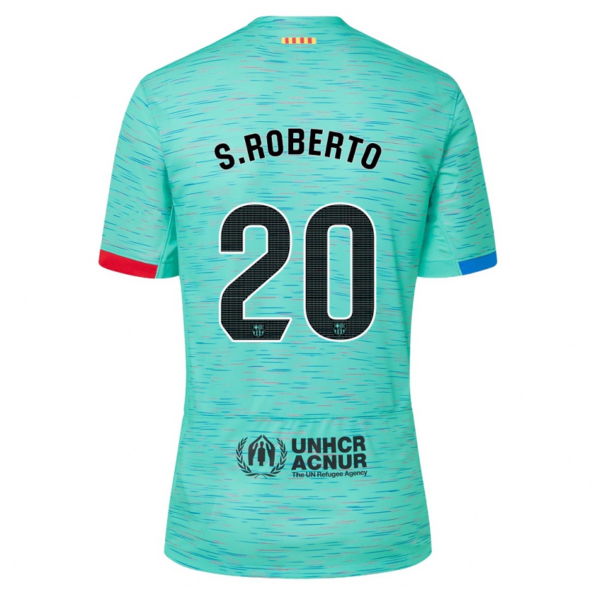 Mujer Fútbol Camiseta Sergi Roberto #20 Aguamarina Clara Equipación Tercera 2023/24