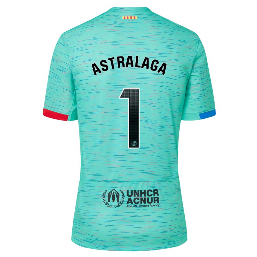 Mujer Fútbol Camiseta Ander Astralaga #1 Aguamarina Clara Equipación Tercera 2023/24