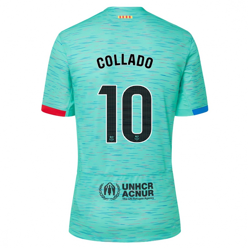Mujer Fútbol Camiseta Alex Collado #10 Aguamarina Clara Equipación Tercera 2023/24