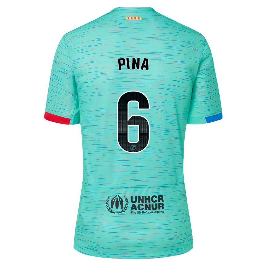 Mujer Fútbol Camiseta Claudia Pina #6 Aguamarina Clara Equipación Tercera 2023/24