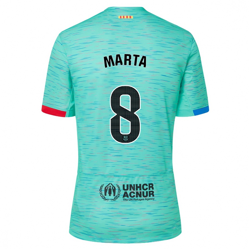 Mujer Fútbol Camiseta Marta Torrejon #8 Aguamarina Clara Equipación Tercera 2023/24