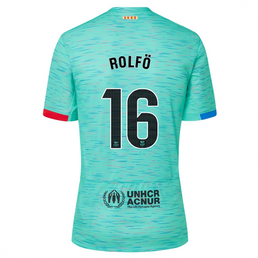 Mujer Fútbol Camiseta Fridolina Rolfo #16 Aguamarina Clara Equipación Tercera 2023/24