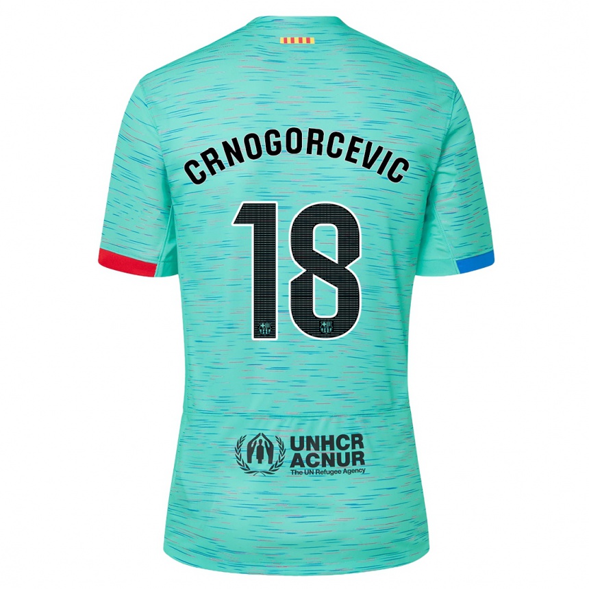Mujer Fútbol Camiseta Ana-Maria Crnogorcevic #18 Aguamarina Clara Equipación Tercera 2023/24