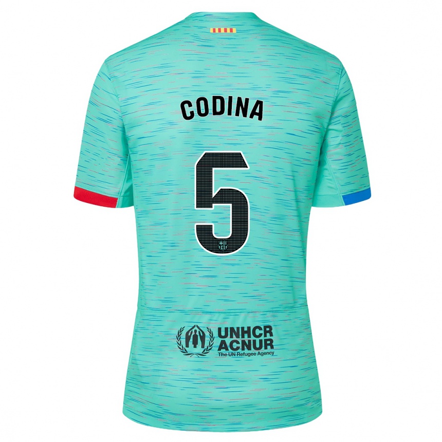 Mujer Fútbol Camiseta Laia Codina #5 Aguamarina Clara Equipación Tercera 2023/24