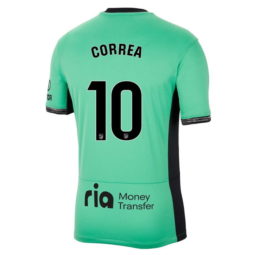 Mujer Fútbol Camiseta Angel Correa #10 Primavera Verde Equipación Tercera 2023/24