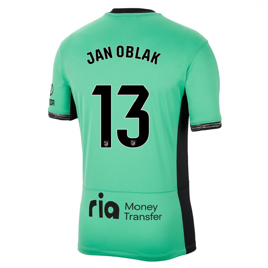 Mujer Fútbol Camiseta Jan Oblak #13 Primavera Verde Equipación Tercera 2023/24