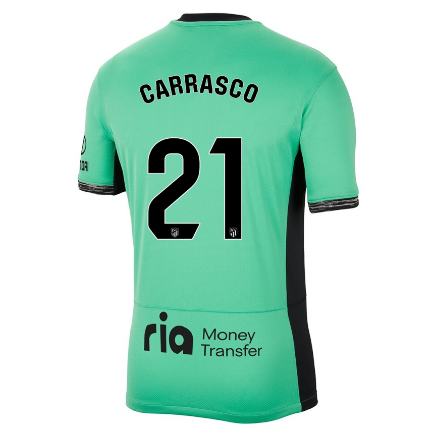 Mujer Fútbol Camiseta Yannick Carrasco #21 Primavera Verde Equipación Tercera 2023/24