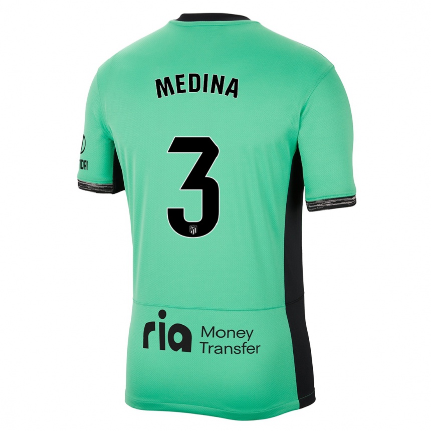 Mujer Fútbol Camiseta Andrea Medina #3 Primavera Verde Equipación Tercera 2023/24