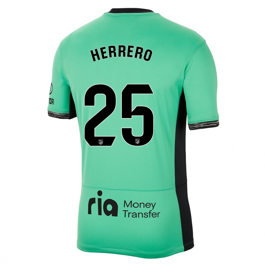 Mujer Fútbol Camiseta Alex Herrero #25 Primavera Verde Equipación Tercera 2023/24