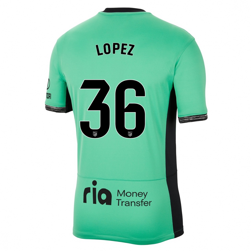 Mujer Fútbol Camiseta David Lopez #36 Primavera Verde Equipación Tercera 2023/24