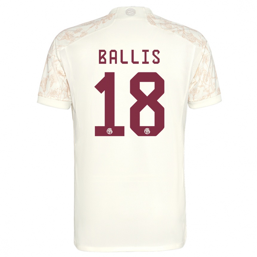 Mujer Fútbol Camiseta Benjamin Ballis #18 Blanquecino Equipación Tercera 2023/24